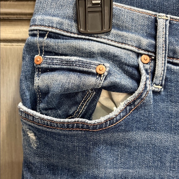 MOTHER Insider Crop Step Chew Dancing in Coals Distressed Denim Jeans - Picture 6 of 14